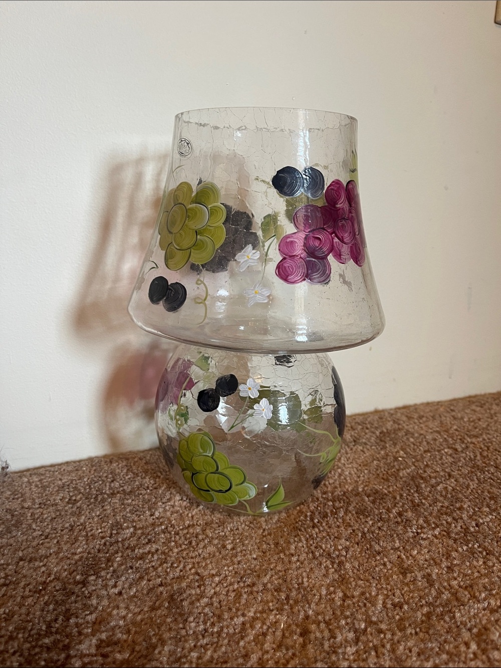 Hand-Painted Candle Holder Lamp